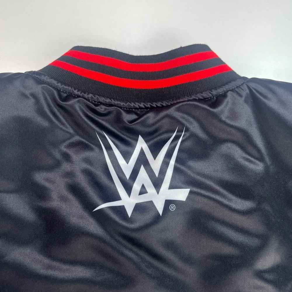Chalk Line WWE WWF NWO New World Order Satin Bomber Jacket Mens M Black Red 2017